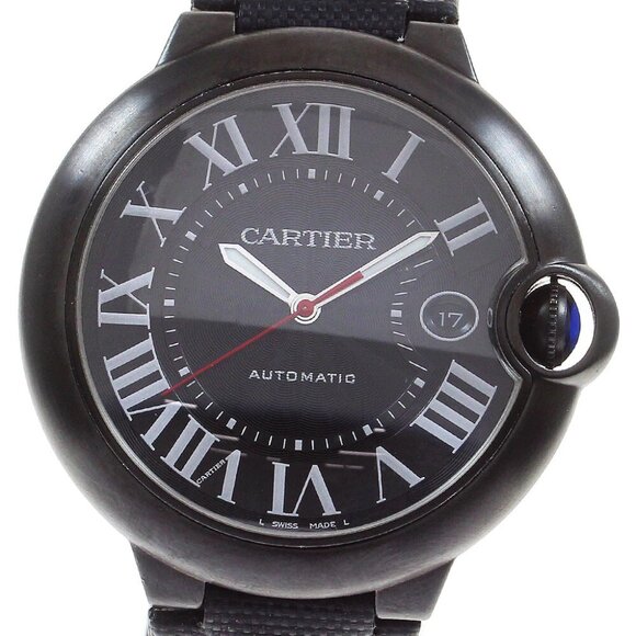 CARTIER Baron Blue 1.7 "" WSBB0015 Date black Dial Automatic Men's Watch - Picture 4 of 11